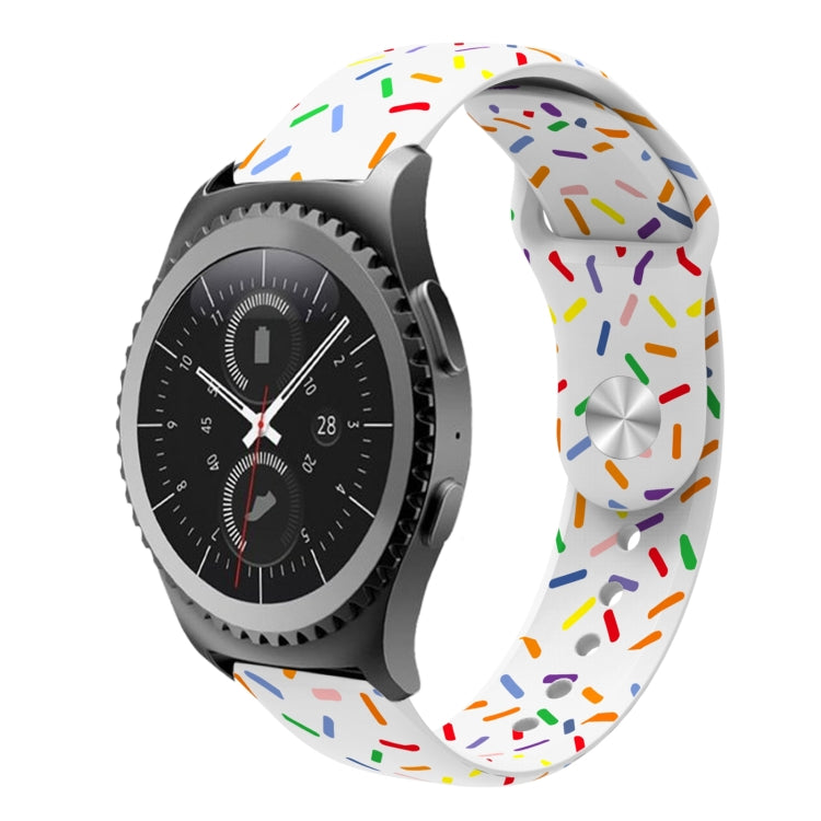 Sportliches Regenbogen Punkte Silikon Schnallen Uhrenarmband, Für Samsung Galaxy Watch 5 Pro, Für Samsung Galaxy Gear Sport, Für Samsung Galaxy Watch Active 2 40mm / 44mm, Für Samsung Galaxy Watch 3 41mm, Für Samsung Galaxy Watch Active 40mm
