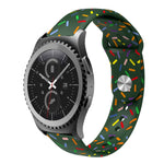 Sportliches Regenbogen Punkte Silikon Schnallen Uhrenarmband, Für Samsung Galaxy Watch 5 Pro, Für Samsung Galaxy Gear Sport, Für Samsung Galaxy Watch Active 2 40mm / 44mm, Für Samsung Galaxy Watch 3 41mm, Für Samsung Galaxy Watch Active 40mm