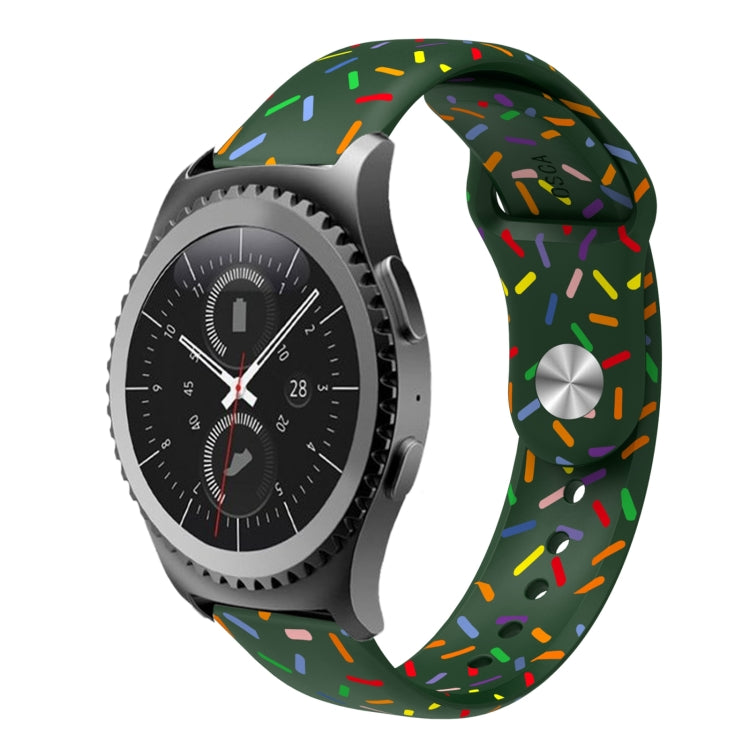 Sportliches Regenbogen Punkte Silikon Schnallen Uhrenarmband, Für Samsung Galaxy Watch 5 Pro, Für Samsung Galaxy Gear Sport, Für Samsung Galaxy Watch Active 2 40mm / 44mm, Für Samsung Galaxy Watch 3 41mm, Für Samsung Galaxy Watch Active 40mm