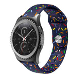 Sportliches Regenbogen Punkte Silikon Schnallen Uhrenarmband, Für Samsung Galaxy Watch 5 Pro, Für Samsung Galaxy Gear Sport, Für Samsung Galaxy Watch Active 2 40mm / 44mm, Für Samsung Galaxy Watch 3 41mm, Für Samsung Galaxy Watch Active 40mm