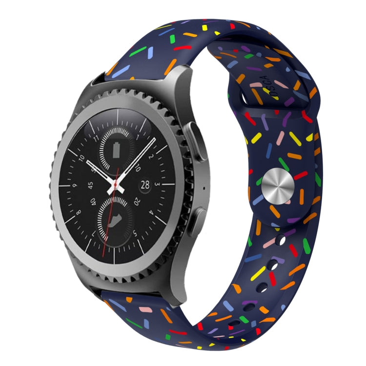 Sportliches Regenbogen Punkte Silikon Schnallen Uhrenarmband, Für Samsung Galaxy Watch 5 Pro, Für Samsung Galaxy Gear Sport, Für Samsung Galaxy Watch Active 2 40mm / 44mm, Für Samsung Galaxy Watch 3 41mm, Für Samsung Galaxy Watch Active 40mm