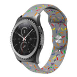 Sportliches Regenbogen Punkte Silikon Schnallen Uhrenarmband, Für Samsung Galaxy Watch 5 Pro, Für Samsung Galaxy Gear Sport, Für Samsung Galaxy Watch Active 2 40mm / 44mm, Für Samsung Galaxy Watch 3 41mm, Für Samsung Galaxy Watch Active 40mm