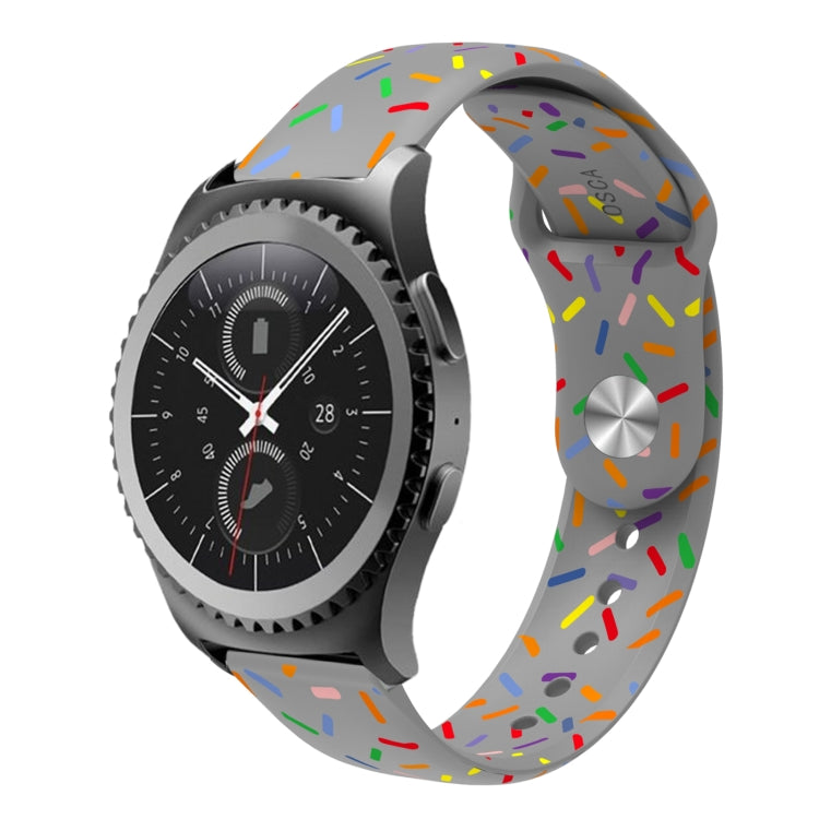 Sportliches Regenbogen Punkte Silikon Schnallen Uhrenarmband, Für Samsung Galaxy Watch 5 Pro, Für Samsung Galaxy Gear Sport, Für Samsung Galaxy Watch Active 2 40mm / 44mm, Für Samsung Galaxy Watch 3 41mm, Für Samsung Galaxy Watch Active 40mm