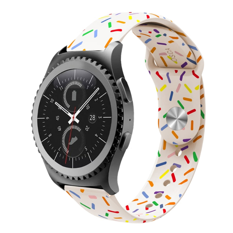 Sportliches Regenbogen Punkte Silikon Schnallen Uhrenarmband, Für Samsung Galaxy Watch 5 Pro, Für Samsung Galaxy Gear Sport, Für Samsung Galaxy Watch Active 2 40mm / 44mm, Für Samsung Galaxy Watch 3 41mm, Für Samsung Galaxy Watch Active 40mm