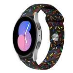 Sportliches Regenbogen Punkte Silikon Schnallen Uhrenarmband, Für Samsung Galaxy Watch 5 Pro, Für Samsung Galaxy Gear Sport, Für Samsung Galaxy Watch Active 2 40mm / 44mm, Für Samsung Galaxy Watch 3 41mm, Für Samsung Galaxy Watch Active 40mm