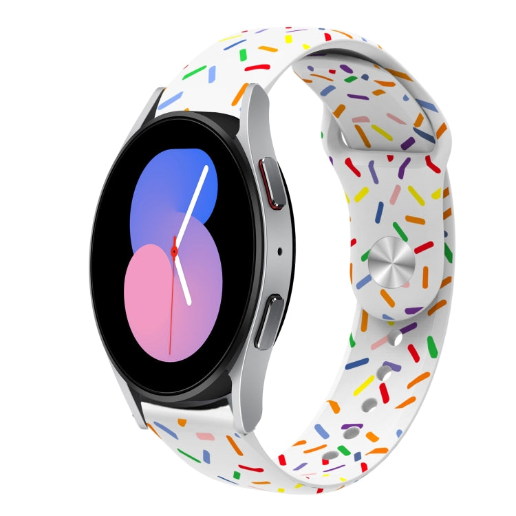 Sportliches Regenbogen Punkte Silikon Schnallen Uhrenarmband, Für Samsung Galaxy Watch 5 Pro, Für Samsung Galaxy Gear Sport, Für Samsung Galaxy Watch Active 2 40mm / 44mm, Für Samsung Galaxy Watch 3 41mm, Für Samsung Galaxy Watch Active 40mm