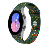 Sportliches Regenbogen Punkte Silikon Schnallen Uhrenarmband, Für Samsung Galaxy Watch 5 Pro, Für Samsung Galaxy Gear Sport, Für Samsung Galaxy Watch Active 2 40mm / 44mm, Für Samsung Galaxy Watch 3 41mm, Für Samsung Galaxy Watch Active 40mm