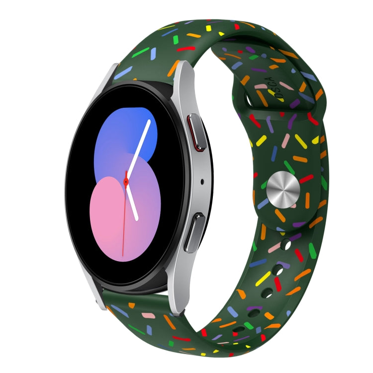 Sportliches Regenbogen Punkte Silikon Schnallen Uhrenarmband, Für Samsung Galaxy Watch 5 Pro, Für Samsung Galaxy Gear Sport, Für Samsung Galaxy Watch Active 2 40mm / 44mm, Für Samsung Galaxy Watch 3 41mm, Für Samsung Galaxy Watch Active 40mm