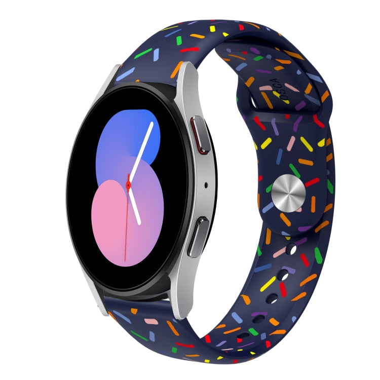 Sportliches Regenbogen Punkte Silikon Schnallen Uhrenarmband, Für Samsung Galaxy Watch 5 Pro, Für Samsung Galaxy Gear Sport, Für Samsung Galaxy Watch Active 2 40mm / 44mm, Für Samsung Galaxy Watch 3 41mm, Für Samsung Galaxy Watch Active 40mm