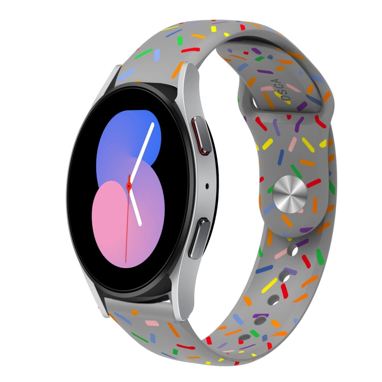 Sportliches Regenbogen Punkte Silikon Schnallen Uhrenarmband, Für Samsung Galaxy Watch 5 Pro, Für Samsung Galaxy Gear Sport, Für Samsung Galaxy Watch Active 2 40mm / 44mm, Für Samsung Galaxy Watch 3 41mm, Für Samsung Galaxy Watch Active 40mm