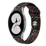 Sportliches Regenbogen Punkte Silikon Schnallen Uhrenarmband, Für Samsung Galaxy Watch 5 Pro, Für Samsung Galaxy Gear Sport, Für Samsung Galaxy Watch Active 2 40mm / 44mm, Für Samsung Galaxy Watch 3 41mm, Für Samsung Galaxy Watch Active 40mm