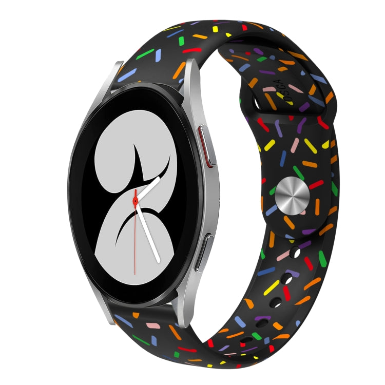 Sportliches Regenbogen Punkte Silikon Schnallen Uhrenarmband, Für Samsung Galaxy Watch 5 Pro, Für Samsung Galaxy Gear Sport, Für Samsung Galaxy Watch Active 2 40mm / 44mm, Für Samsung Galaxy Watch 3 41mm, Für Samsung Galaxy Watch Active 40mm