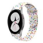 Sportliches Regenbogen Punkte Silikon Schnallen Uhrenarmband, Für Samsung Galaxy Watch 5 Pro, Für Samsung Galaxy Gear Sport, Für Samsung Galaxy Watch Active 2 40mm / 44mm, Für Samsung Galaxy Watch 3 41mm, Für Samsung Galaxy Watch Active 40mm