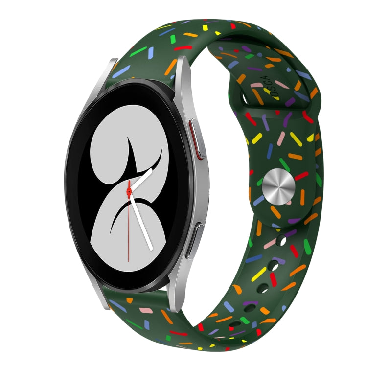 Sportliches Regenbogen Punkte Silikon Schnallen Uhrenarmband, Für Samsung Galaxy Watch 5 Pro, Für Samsung Galaxy Gear Sport, Für Samsung Galaxy Watch Active 2 40mm / 44mm, Für Samsung Galaxy Watch 3 41mm, Für Samsung Galaxy Watch Active 40mm