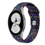 Sportliches Regenbogen Punkte Silikon Schnallen Uhrenarmband, Für Samsung Galaxy Watch 5 Pro, Für Samsung Galaxy Gear Sport, Für Samsung Galaxy Watch Active 2 40mm / 44mm, Für Samsung Galaxy Watch 3 41mm, Für Samsung Galaxy Watch Active 40mm