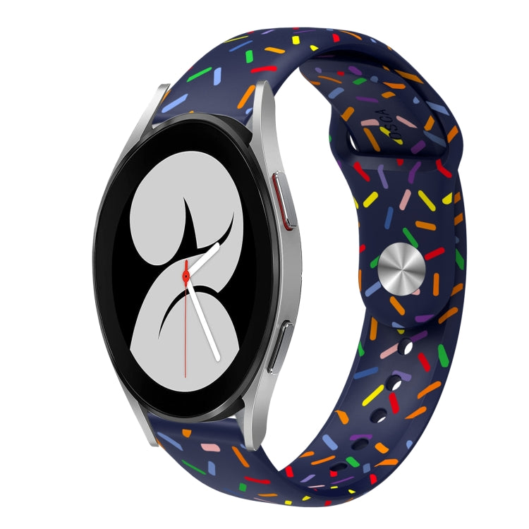 Sportliches Regenbogen Punkte Silikon Schnallen Uhrenarmband, Für Samsung Galaxy Watch 5 Pro, Für Samsung Galaxy Gear Sport, Für Samsung Galaxy Watch Active 2 40mm / 44mm, Für Samsung Galaxy Watch 3 41mm, Für Samsung Galaxy Watch Active 40mm