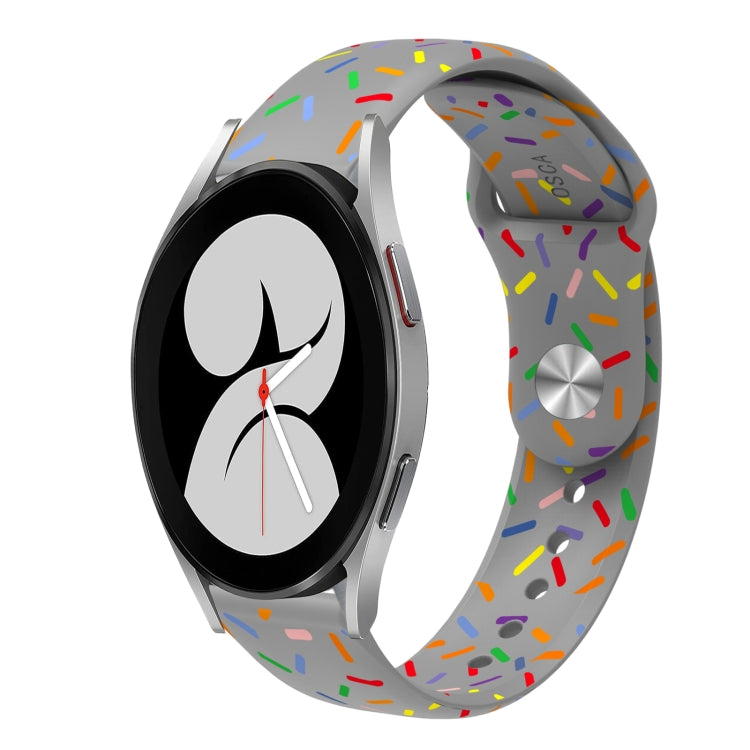 Sportliches Regenbogen Punkte Silikon Schnallen Uhrenarmband, Für Samsung Galaxy Watch 5 Pro, Für Samsung Galaxy Gear Sport, Für Samsung Galaxy Watch Active 2 40mm / 44mm, Für Samsung Galaxy Watch 3 41mm, Für Samsung Galaxy Watch Active 40mm