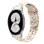 Sportliches Regenbogen Punkte Silikon Schnallen Uhrenarmband, Für Samsung Galaxy Watch 5 Pro, Für Samsung Galaxy Gear Sport, Für Samsung Galaxy Watch Active 2 40mm / 44mm, Für Samsung Galaxy Watch 3 41mm, Für Samsung Galaxy Watch Active 40mm