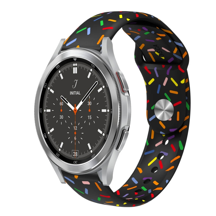Sportliches Regenbogen Punkte Silikon Schnallen Uhrenarmband, Für Samsung Galaxy Watch 5 Pro, Für Samsung Galaxy Gear Sport, Für Samsung Galaxy Watch Active 2 40mm / 44mm, Für Samsung Galaxy Watch 3 41mm, Für Samsung Galaxy Watch Active 40mm