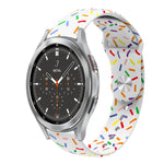 Sportliches Regenbogen Punkte Silikon Schnallen Uhrenarmband, Für Samsung Galaxy Watch 5 Pro, Für Samsung Galaxy Gear Sport, Für Samsung Galaxy Watch Active 2 40mm / 44mm, Für Samsung Galaxy Watch 3 41mm, Für Samsung Galaxy Watch Active 40mm