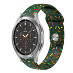 Sportliches Regenbogen Punkte Silikon Schnallen Uhrenarmband, Für Samsung Galaxy Watch 5 Pro, Für Samsung Galaxy Gear Sport, Für Samsung Galaxy Watch Active 2 40mm / 44mm, Für Samsung Galaxy Watch 3 41mm, Für Samsung Galaxy Watch Active 40mm