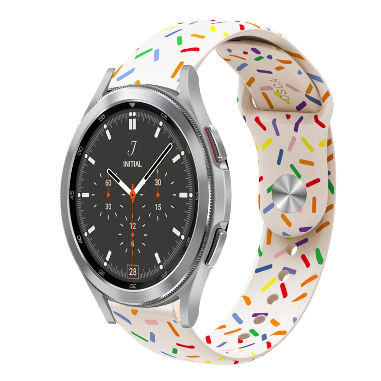 Sportliches Regenbogen Punkte Silikon Schnallen Uhrenarmband, Für Samsung Galaxy Watch 5 Pro, Für Samsung Galaxy Gear Sport, Für Samsung Galaxy Watch Active 2 40mm / 44mm, Für Samsung Galaxy Watch 3 41mm, Für Samsung Galaxy Watch Active 40mm