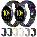 Sportliches Silikonarmband mit Regenbogenpunkten und Dornschließe, passend für Samsung Galaxy Watch 4 (40 mm/44 mm) und Samsung Galaxy Watch 4 Classic (42 mm/46 mm).
