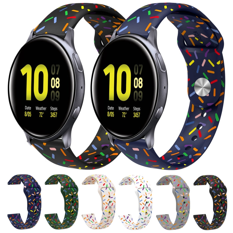 Sportliches Regenbogen Punkte Silikon Schnallen Uhrenarmband, Für Samsung Galaxy Watch 5 Pro, Für Samsung Galaxy Gear Sport, Für Samsung Galaxy Watch Active 2 40mm / 44mm, Für Samsung Galaxy Watch 3 41mm, Für Samsung Galaxy Watch Active 40mm