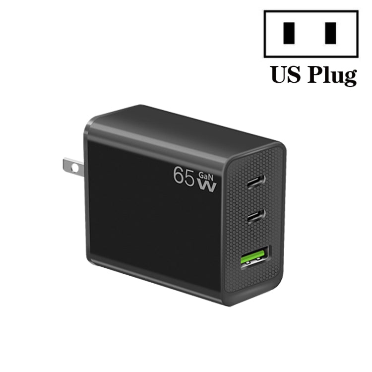 GaN PD65W Typ-C x 2 + USB3.0 Laptop-Adapter für Apple MacBook Serie, US-Stecker