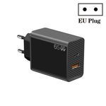 GaN PD48W Type-C PD3.0 + USB3.0 Notebook-Adapter für MacBook-Serie, EU-Stecker, EU-Stecker