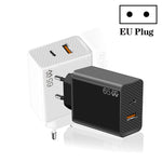 GaN PD48W Type-C PD3.0 + USB3.0 Notebook-Adapter für MacBook-Serie, EU-Stecker, EU-Stecker