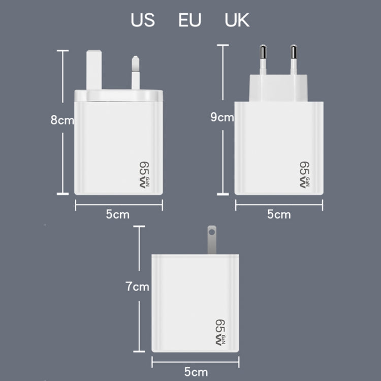 GaN PD48W Type-C PD3.0 + USB3.0 Notebook-Adapter für MacBook-Serie, EU-Stecker, EU-Stecker