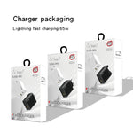 GaN PD48W Type-C PD3.0 + USB3.0 Notebook-Adapter für MacBook-Serie, EU-Stecker, EU-Stecker