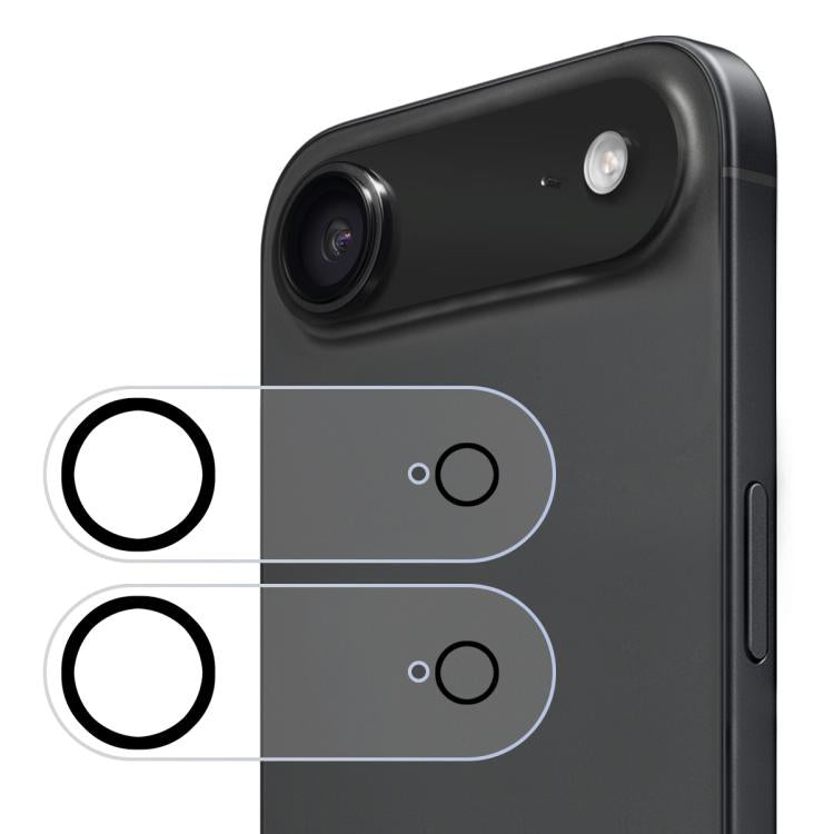 2 Stück ENKAY Hat-Prince 9H Rückkamera-Linsen gehärtete Glasfolie, Für iPhone 17 Pro Max, Für iPhone 17 Pro, Für iPhone 17, Für iPhone Air, Für iPhone 16 Pro / 16 Pro Max, Für iPhone 16 / 16 Plus, Für iPhone 15 Pro / 15 Pro Max, Für iPhone 15 / 15 Plus
