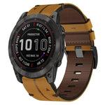 Leather Textured 22mm Watch Band, For Garmin Fenix E 47mm, For Garmin Fenix 8 MIP 47mm, For Garmin Fenix 8 AMOLED 47mm, For Garmin Fenix 7 Pro 47mm, For Garmin Epix Pro 47mm, For Garmin MARQ Athlete Gen 2, For Garmin MARQ Commander                     ...