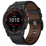 Leather Textured 22mm Watch Band, For Garmin Fenix E 47mm, For Garmin Fenix 8 MIP 47mm, For Garmin Fenix 8 AMOLED 47mm, For Garmin Fenix 7 Pro 47mm, For Garmin Epix Pro 47mm, For Garmin MARQ Athlete Gen 2, For Garmin MARQ Commander                     ...