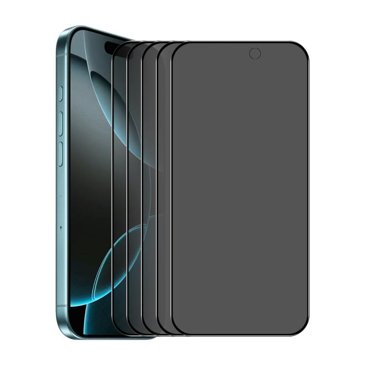 5 Stück ENKAY Hat-Prince 28° Blickschutz gehärtete Glasfolie Vollbildschutz, Für iPhone 17 Pro Max, Für iPhone 17 Pro, Für iPhone 17, Für iPhone Air, Für iPhone 16 Pro Max, Für iPhone 16 Pro, Für iPhone 16 Plus, Für iPhone 16, Für iPhone 15 Pro Ma...