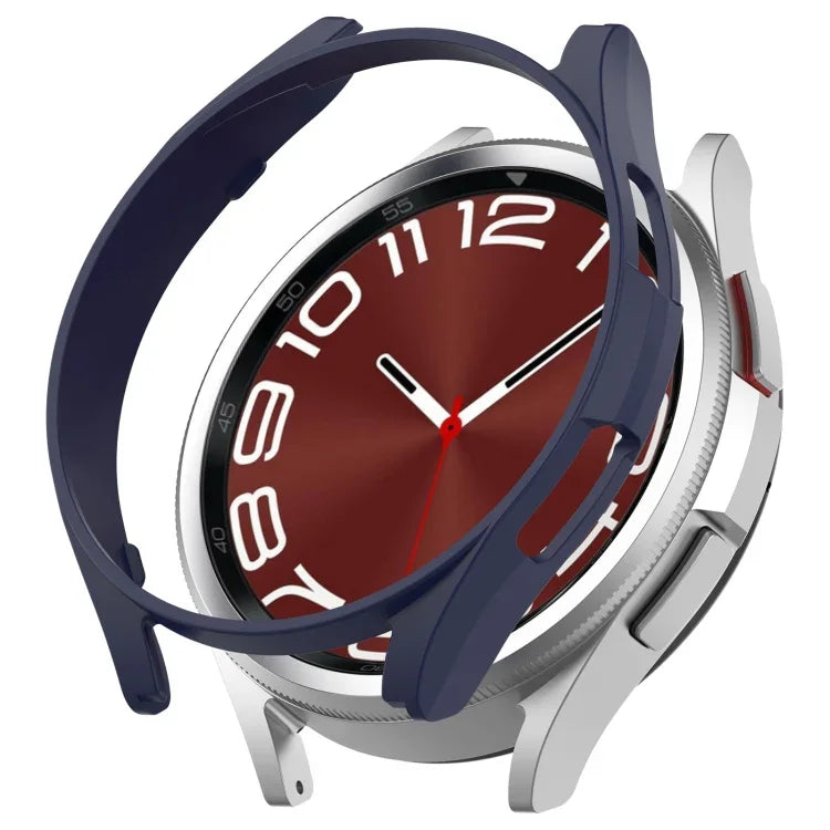 Halbseitige, hohle Schutzhülle aus Polycarbonat für Samsung Galaxy Watch 6 Classic (47 mm), Samsung Galaxy Watch 6 (44 mm), Samsung Galaxy Watch 6 (40 mm) und Samsung Galaxy Watch 6 Classic (43 mm).