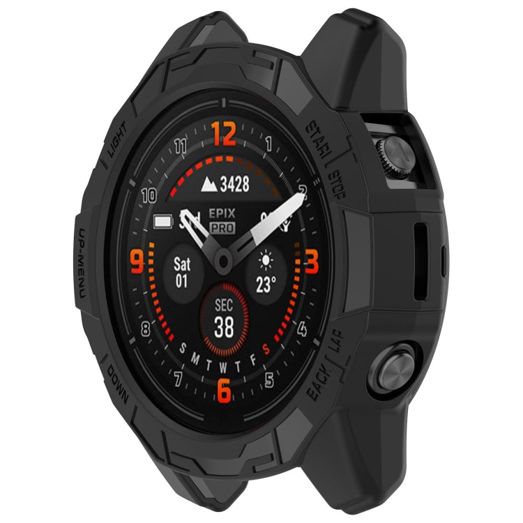 Armored TPU Half Wrapped Watch Protective Case, For Garmin Epix Pro / Epix Pro Gen 2 42mm / Fenix 7S / 7S Pro, For Garmin Epix Pro / Epix Pro Gen 2 51mm / Fenix 7X / 7X Pro, For Garmin Epix Pro / Epix Pro Gen 2 47mm / Fenix 7 / 7 Pro