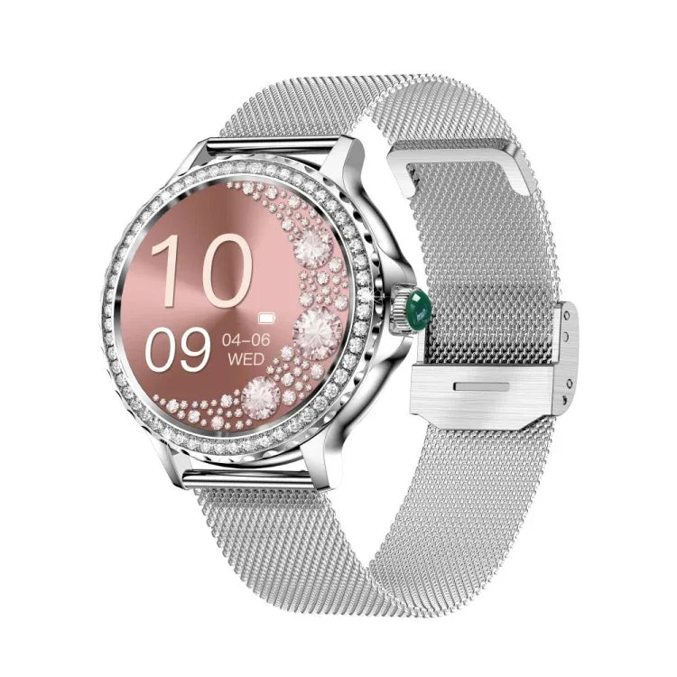 NX19 Smartwatch mit 1,3 Zoll (3,3 cm) großem, wasserdichtem Farbdisplay (IP68) und unterstützt die Überwachung von Herzfrequenz, Blutdruck und Blutsauerstoffsättigung.
