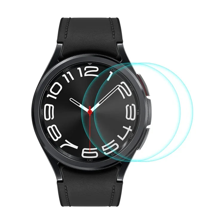 2 Stück ENKAY 0,2 mm 9H Displayschutzfolie aus gehärtetem Glas für Samsung Galaxy Watch Ultra 47mm / Ultra 2025, für Samsung Galaxy Watch8 44mm, für Samsung Galaxy Watch8 40mm, für Samsung Galaxy Watch6 Classic / Ultra 47mm