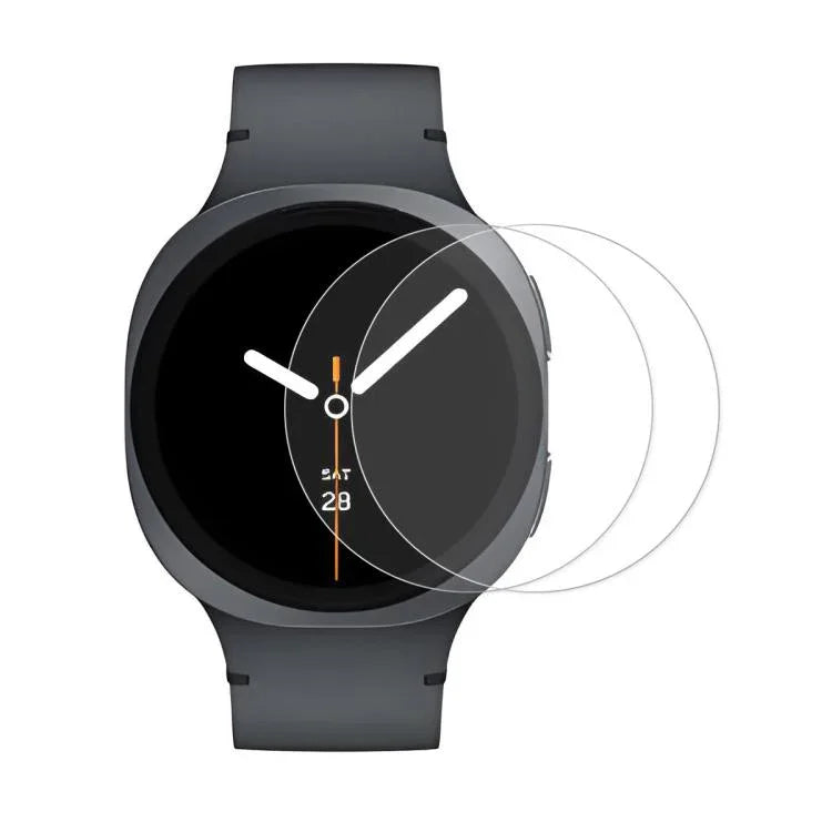 2 Stück ENKAY 0,2 mm 9H Displayschutzfolie aus gehärtetem Glas für Samsung Galaxy Watch Ultra 47mm / Ultra 2025, für Samsung Galaxy Watch8 44mm, für Samsung Galaxy Watch8 40mm, für Samsung Galaxy Watch6 Classic / Ultra 47mm