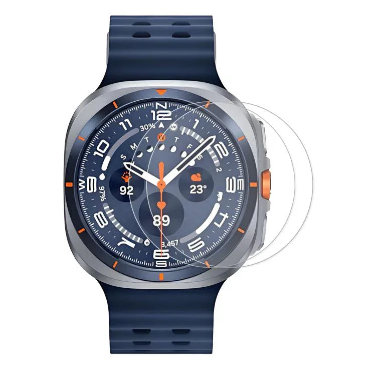2 Stück ENKAY 0,2 mm 9H Displayschutzfolie aus gehärtetem Glas für Samsung Galaxy Watch Ultra 47mm / Ultra 2025, für Samsung Galaxy Watch8 44mm, für Samsung Galaxy Watch8 40mm, für Samsung Galaxy Watch6 Classic / Ultra 47mm