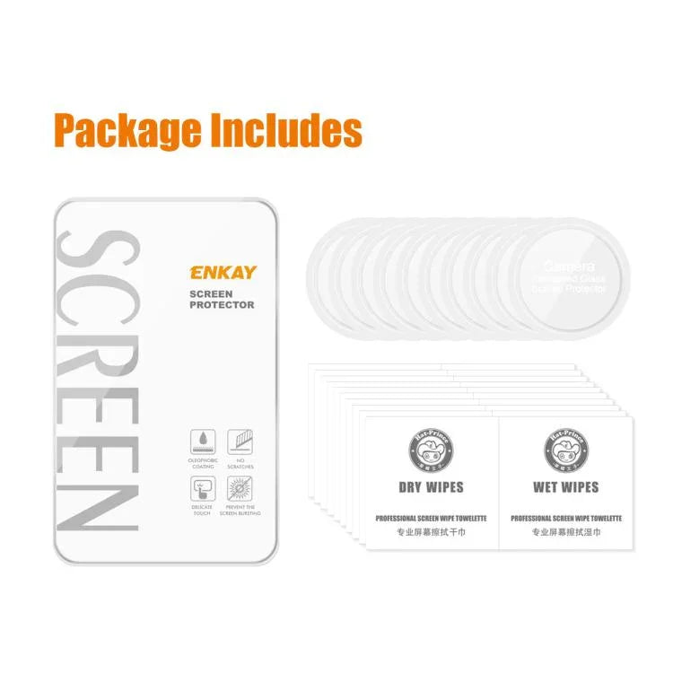 10 Stück ENKAY 0,2 mm 9H Displayschutzfolie aus gehärtetem Glas für Samsung Galaxy Watch Ultra 47 mm / Ultra 2025, Samsung Galaxy Watch8 44 mm, Samsung Galaxy Watch8 40 mm, Samsung Galaxy Watch6 Classic / Ultra 47 mm ...