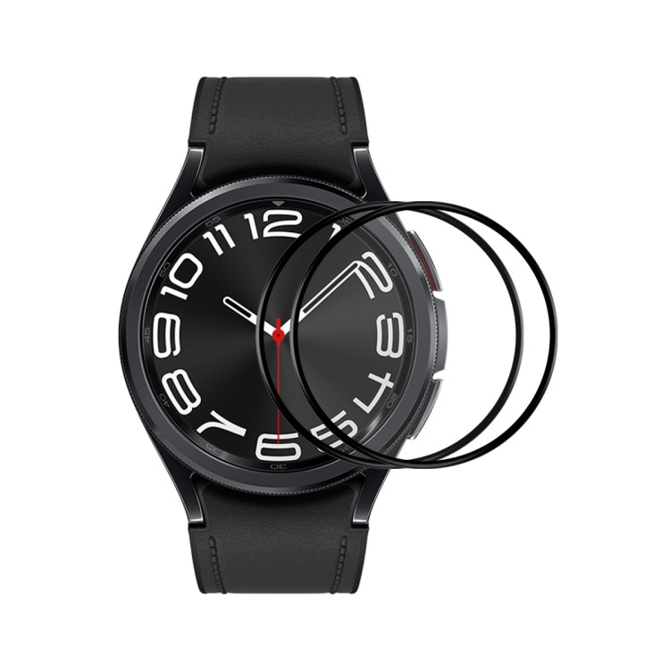 2 Stück ENKAY 3D Vollflächige, weiche PC-Kanten-PMMA-HD-Displayschutzfolie, für Samsung Galaxy Watch Ultra 47 mm / Ultra 2025, für Samsung Galaxy Watch8 Classic 46 mm, für Samsung Galaxy Watch8 44 mm, für Samsung Galaxy Watch8 40 mm ...