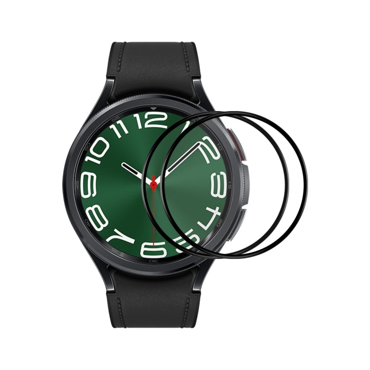 2 Stück ENKAY 3D Vollflächige, weiche PC-Kanten-PMMA-HD-Displayschutzfolie, für Samsung Galaxy Watch Ultra 47 mm / Ultra 2025, für Samsung Galaxy Watch8 Classic 46 mm, für Samsung Galaxy Watch8 44 mm, für Samsung Galaxy Watch8 40 mm ...