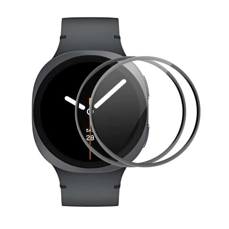2 Stück ENKAY 3D Vollflächige, weiche PC-Kanten-PMMA-HD-Displayschutzfolie, für Samsung Galaxy Watch Ultra 47 mm / Ultra 2025, für Samsung Galaxy Watch8 Classic 46 mm, für Samsung Galaxy Watch8 44 mm, für Samsung Galaxy Watch8 40 mm ...