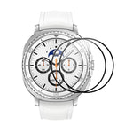 2 Stück ENKAY 3D Vollflächige, weiche PC-Kanten-PMMA-HD-Displayschutzfolie, für Samsung Galaxy Watch Ultra 47 mm / Ultra 2025, für Samsung Galaxy Watch8 Classic 46 mm, für Samsung Galaxy Watch8 44 mm, für Samsung Galaxy Watch8 40 mm ...