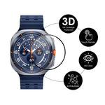 2 Stück ENKAY 3D Vollflächige, weiche PC-Kanten-PMMA-HD-Displayschutzfolie, für Samsung Galaxy Watch Ultra 47 mm / Ultra 2025, für Samsung Galaxy Watch8 Classic 46 mm, für Samsung Galaxy Watch8 44 mm, für Samsung Galaxy Watch8 40 mm ...