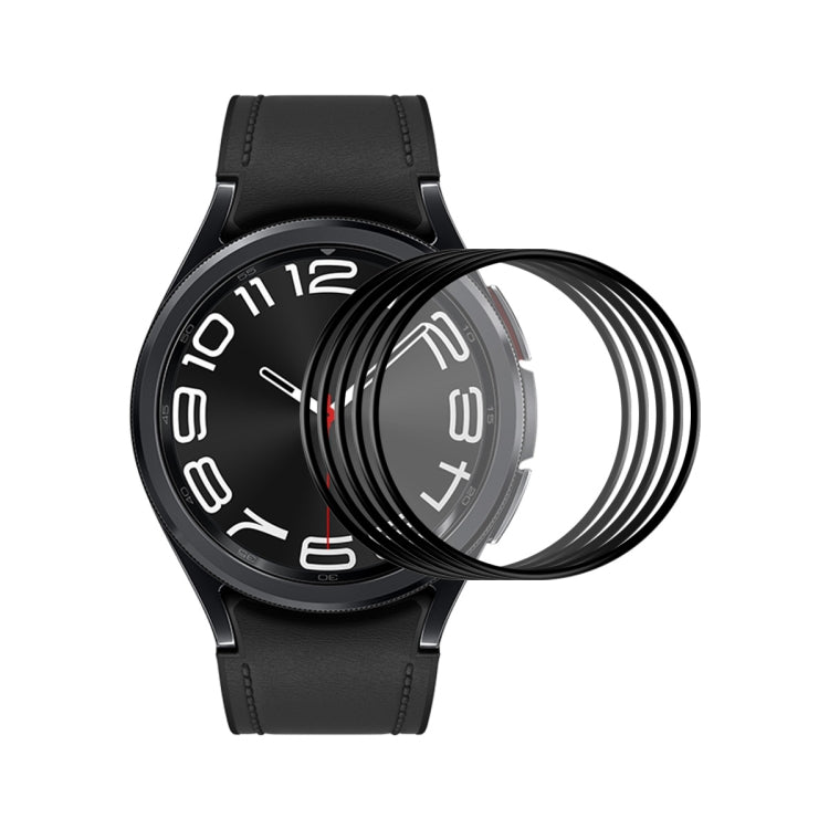 5 Stück ENKAY 3D Vollflächige, weiche PC-Kanten-PMMA-HD-Displayschutzfolie, für Samsung Galaxy Watch Ultra 47 mm / Ultra 2025, für Samsung Galaxy Watch8 Classic 46 mm, für Samsung Galaxy Watch8 44 mm, für Samsung Galaxy Watch8 40 mm ...